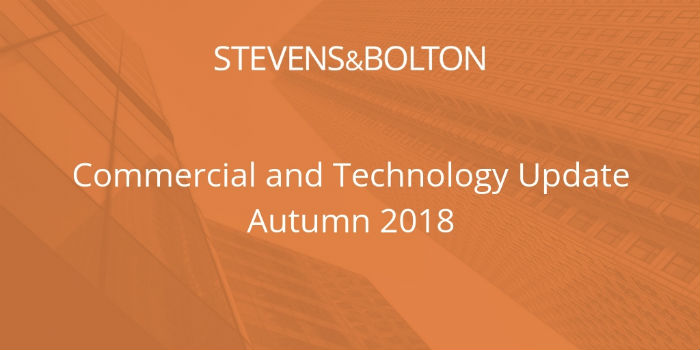 Commercial and Technology Update - Autumn 2018