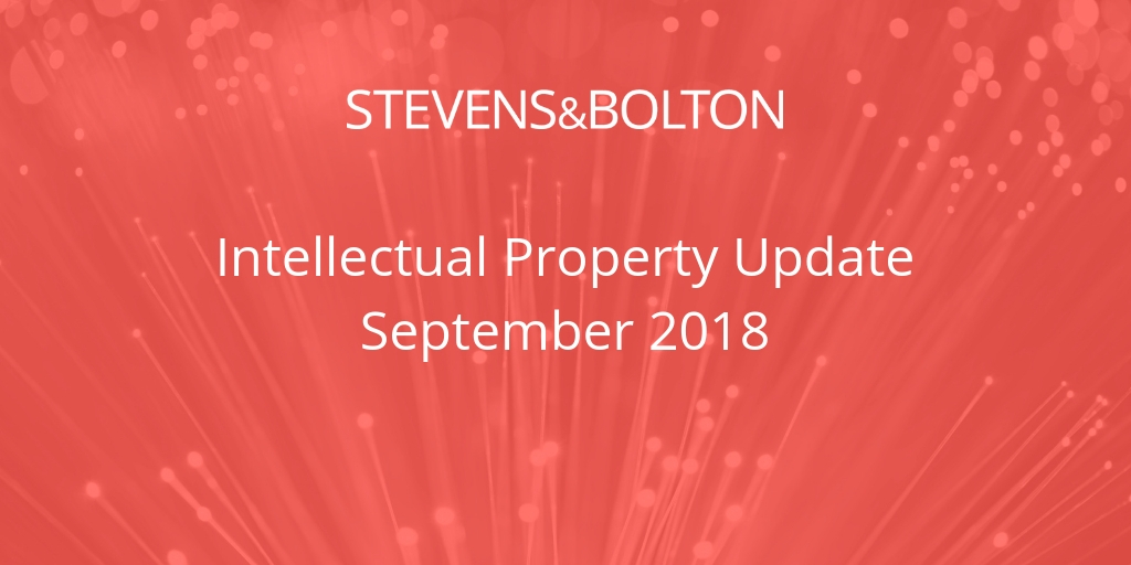 Intellectual Property Update - September 2018