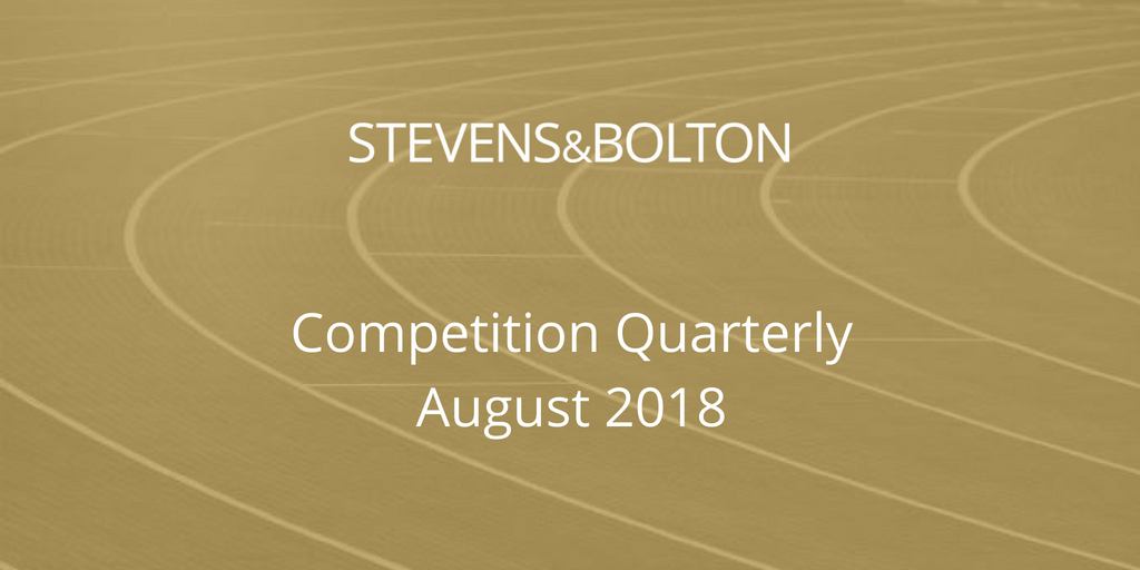 Competition Quarterly - August 2018