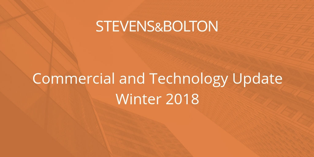 Commercial and Technology Update - Winter 2018