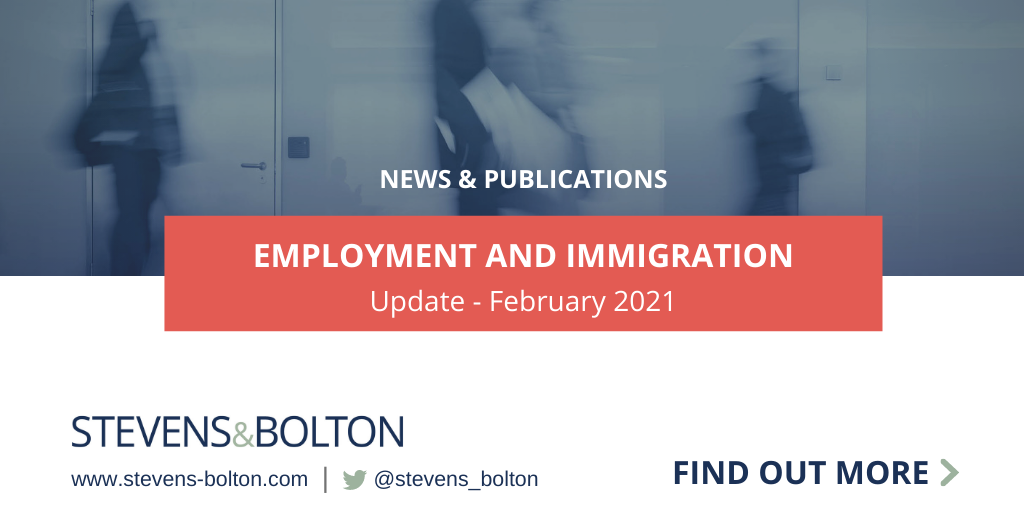 Employment and immigration update - February 2021