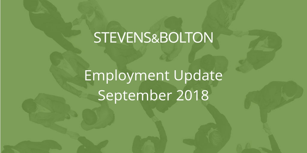 Employment Update - September 2018