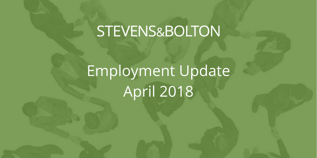 Employment Update - April 2018