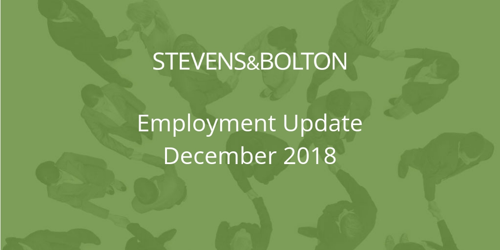 Employment Update - December 2018