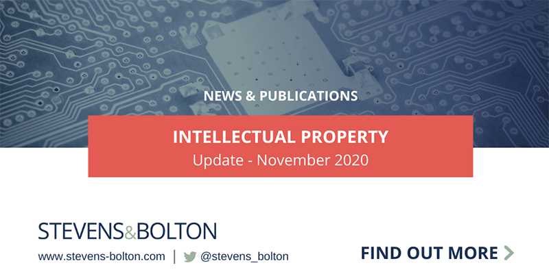Intellectual property update - November 2020