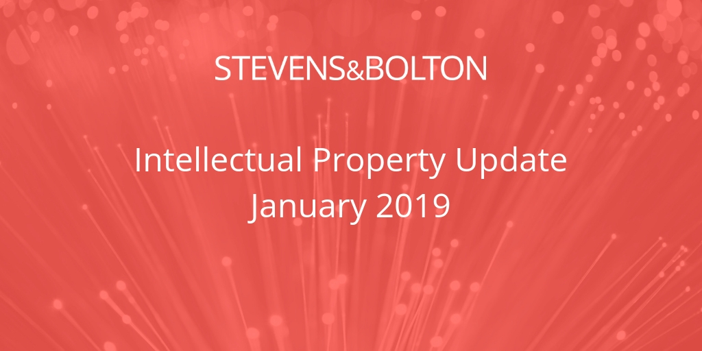 Intellectual Property Update - January 2019