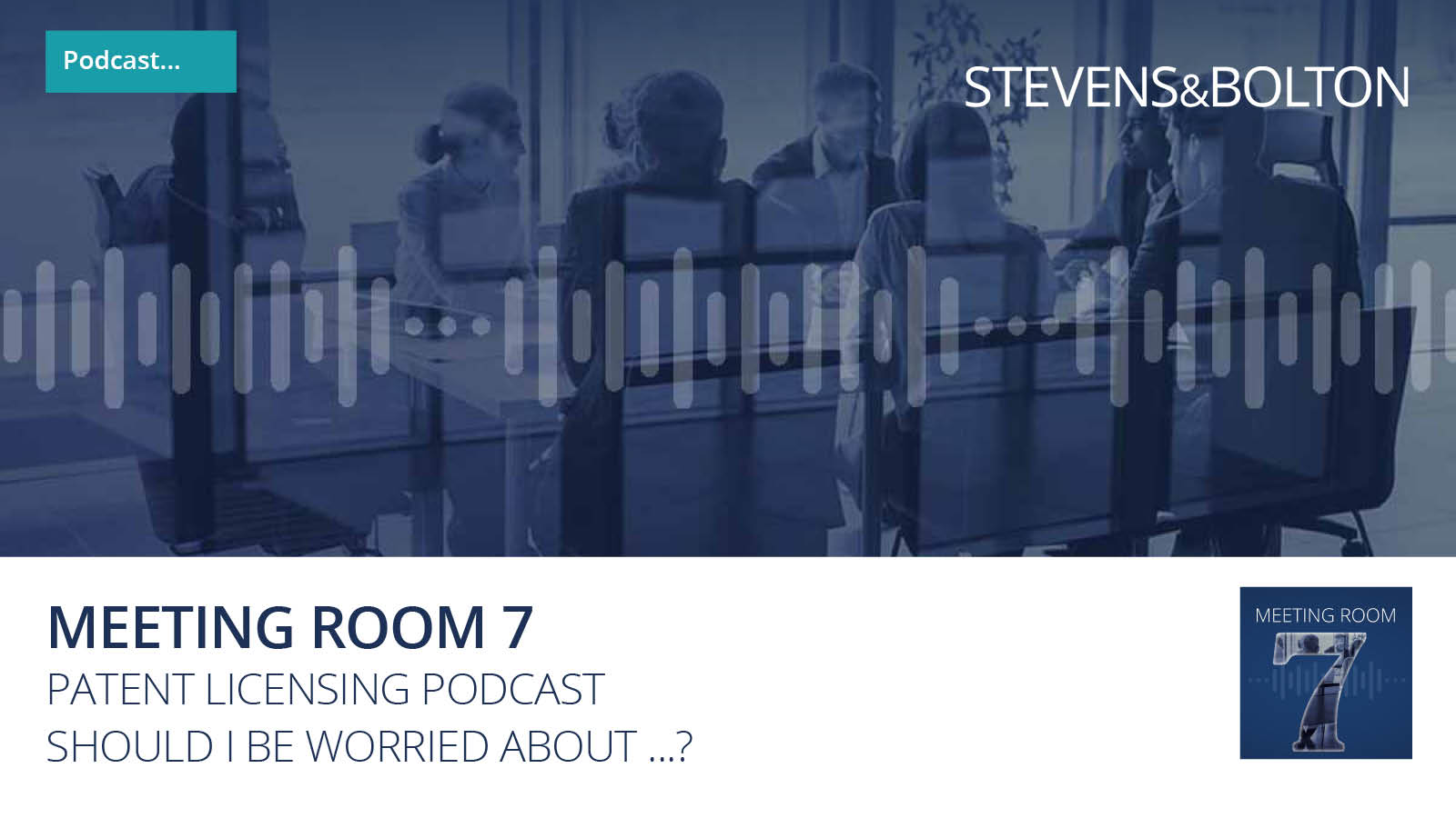  Meeting Room 7 - The patent licensing podcast - Should I be worried about...?