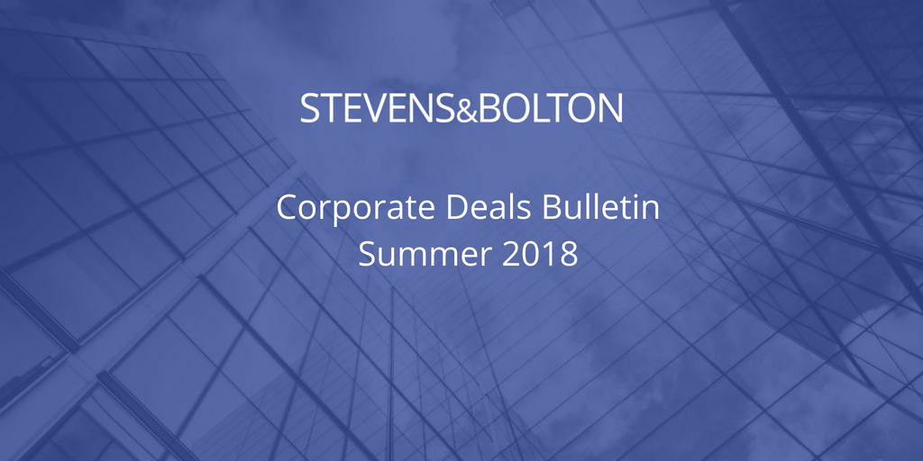 Corporate Deals Bulletin - Summer 2018